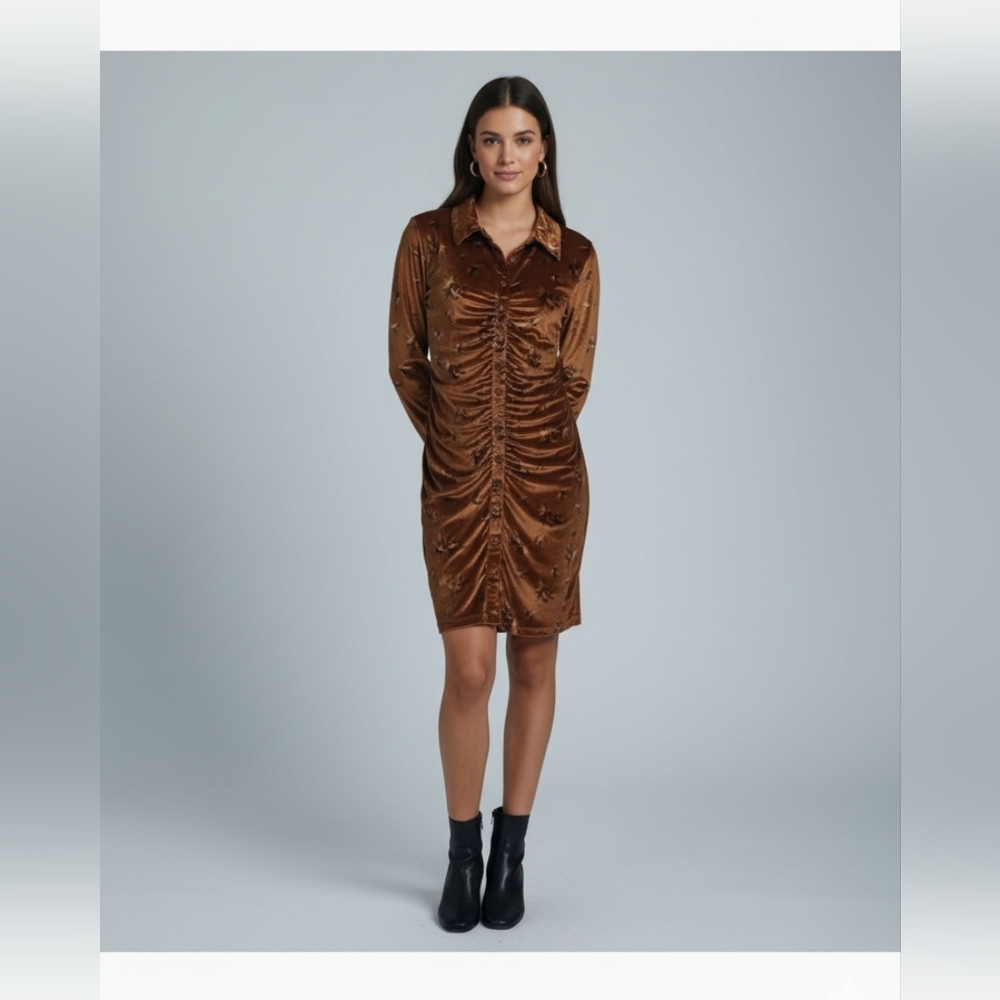 HOUSE OF HARLOW 1960 WOMEN'S BUTTONS ‎ FRONT UP/ RUSH DRESS